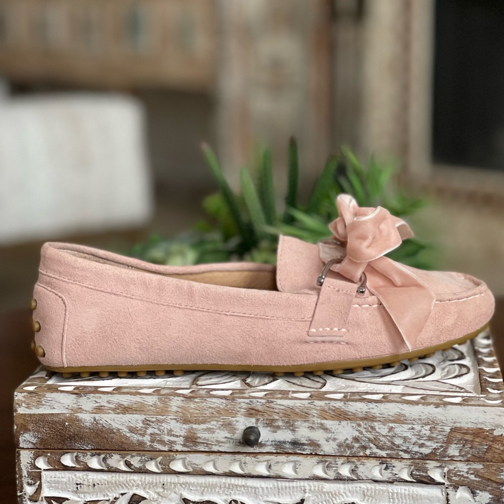 Ralph Lauren Pink Suede Loafers